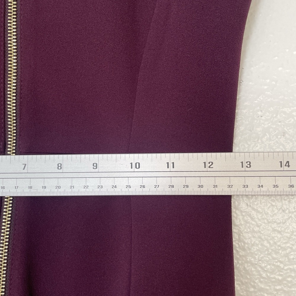 Calvin Klein Womens Plum Purple Sleeveless Sheath Dress Gold Zipper Size 2 - Picture 5 of 5